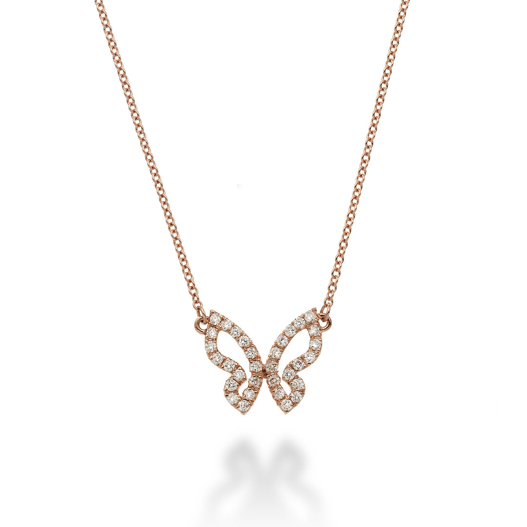 Golay mariposa choker kleine vlinder en diamanten GFFA001DI1-22185110001
