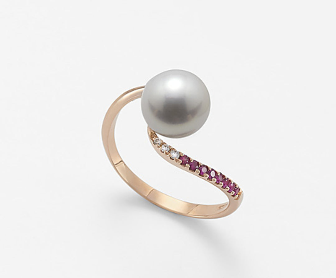 Nihama und 18k fw 8/8,5 Durchm. 0,02 ct Rubine 0,10 ct NA0807O3RUBY0