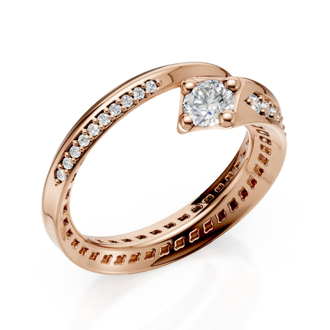 Golay grote centrale roségouden spiraalring 0,28 ct AF051RDI-25027110057
