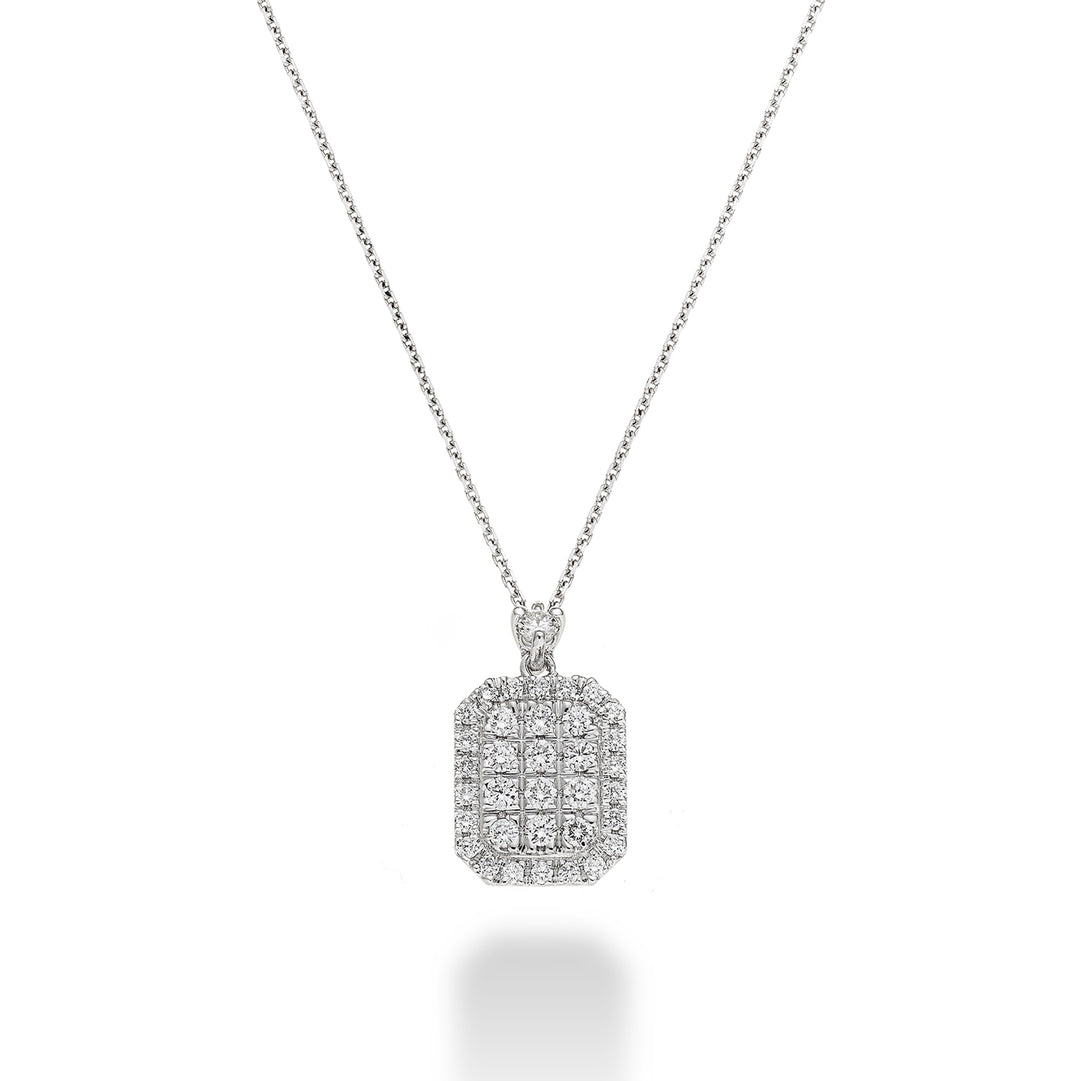 Golay multi-stone necklace octagonal shape GMPC001DI-23080110024