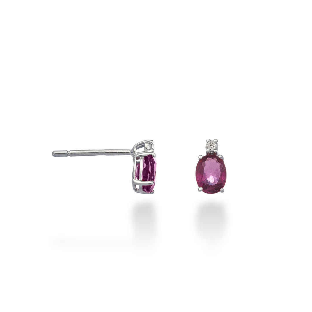 Mikiko oder 9k ovaler Rubin 5x4 ct.0,80 Durchm. 0,02 ct MO5163R4RBC