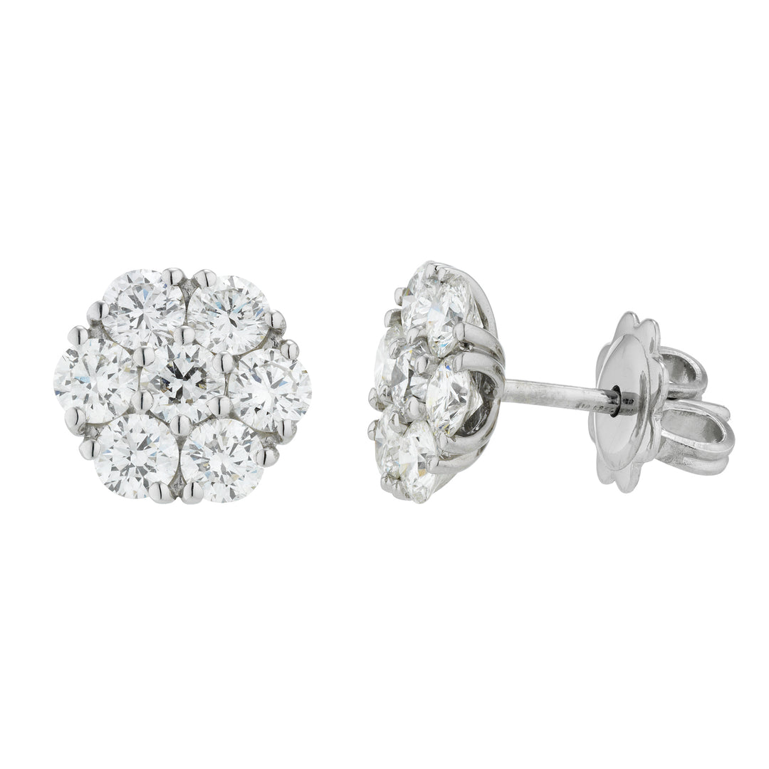 Golay bloemoorbellen met 7 briljant geslepen stenen 1,82 ct OAB2144-21349110049