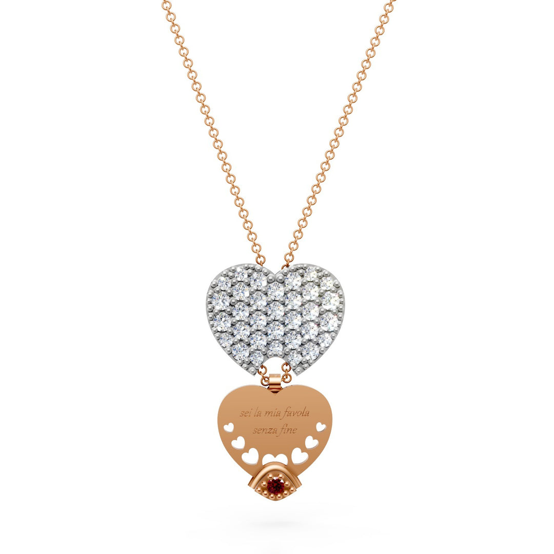 Golay kleine ketting met hartvormige hanger en lade GD653DRUBR-25076110153