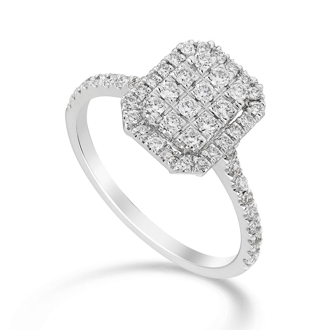 Golay multi-stone ring octagonal shape and shank inc AMPC001DI-23088110025