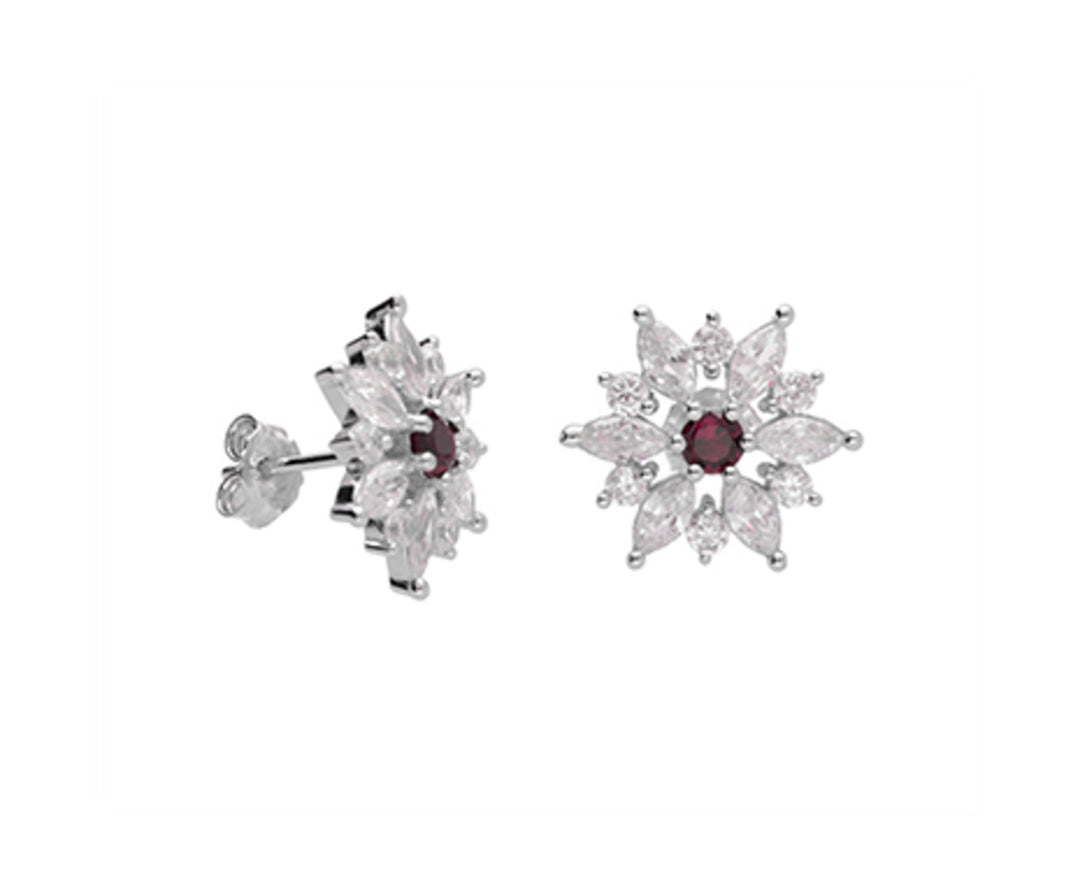 Nihama or ag925 gem swarovski white and red NO7619A4RED00