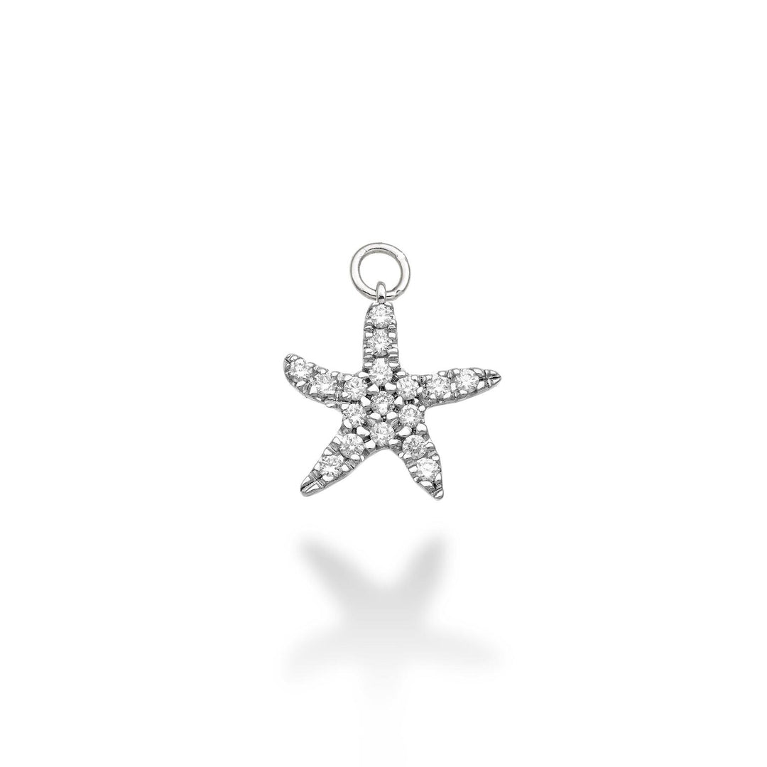 World Diamond Group zeesterbedel 18k ct. 0,20 g versus witgoud GCH222DIO4