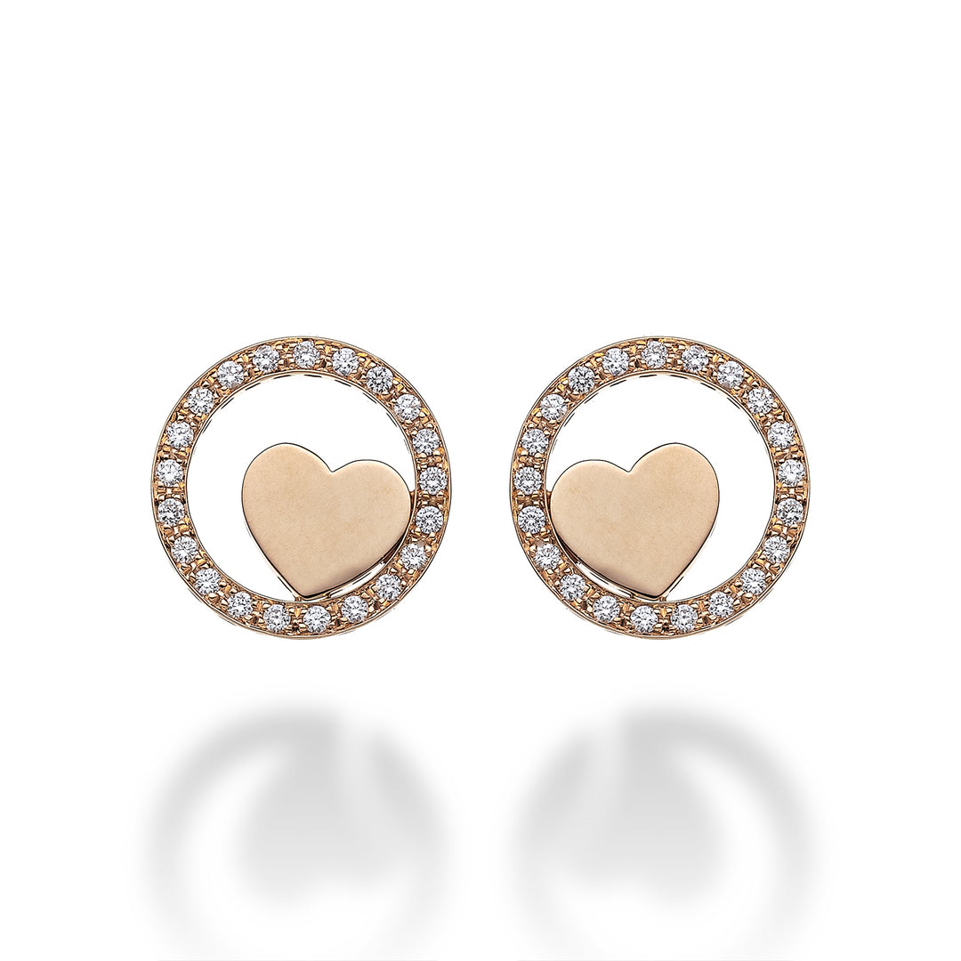 Golay oorbellen love me hart en diamanten op de ring OFCU101DI-22146110032