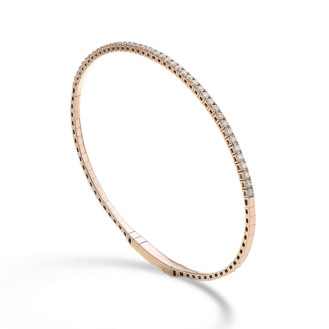 Golay br 18k Tennis Flex Halbdrehung Durchm. 0,80 ct Roségold 17 cm GBFLEX001DIO3
