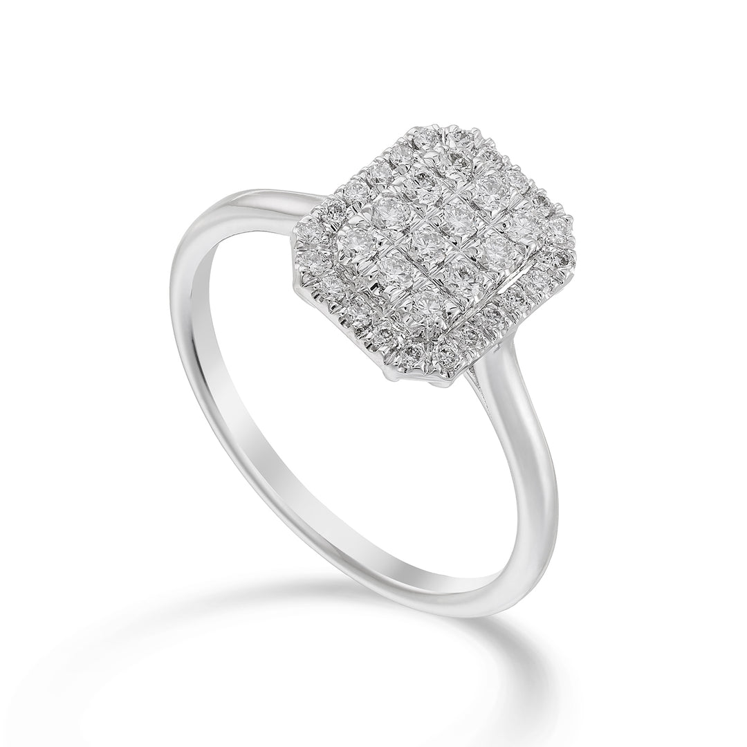Golay multi-stone ring octagonal shape AMP001DI-24108110005