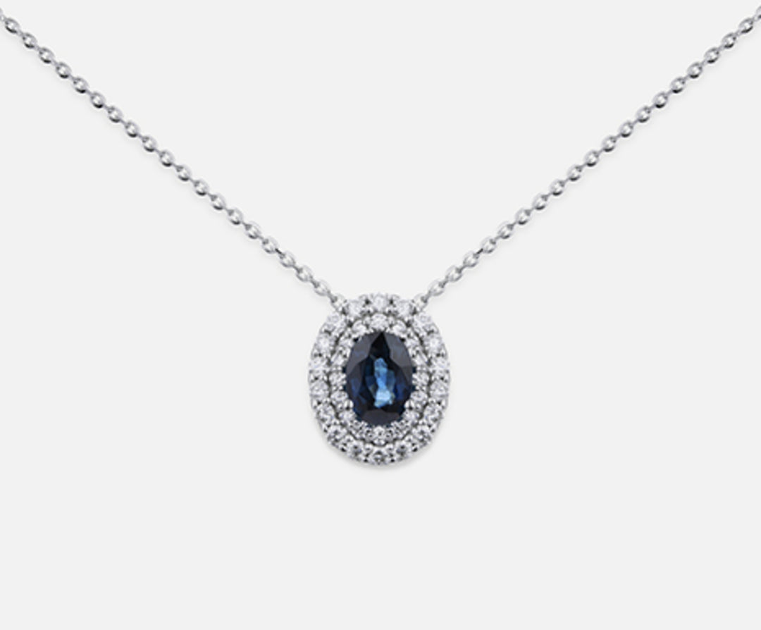 Mikiko cl 18k Saphir n. Oval 6x4 ct.0,62 Durchmesser ct.0,33 MD5061O4ZFN062