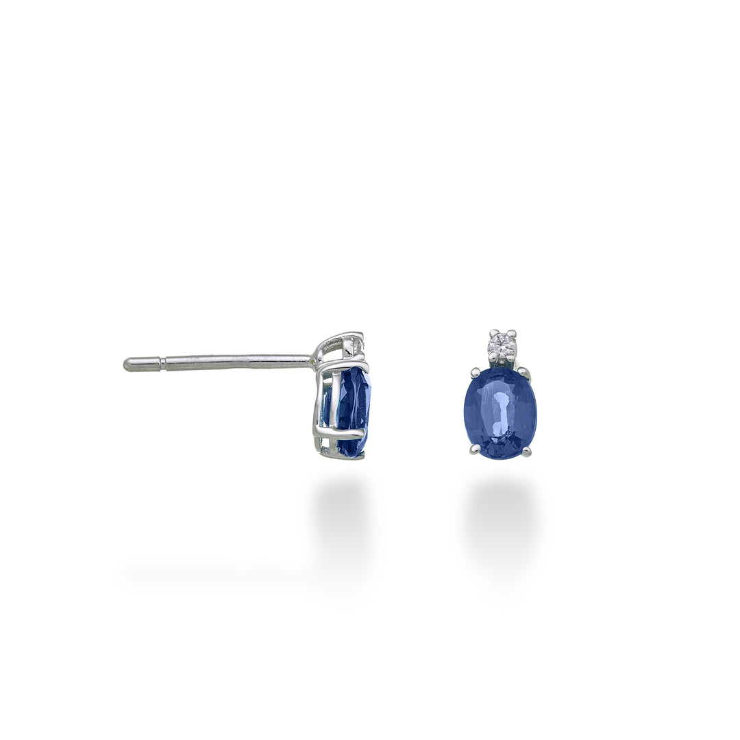 Mikiko oder 9k ovaler Saphir 5x4 ct.0,80 Durchm. 0,02 ct MO5163R4ZFD
