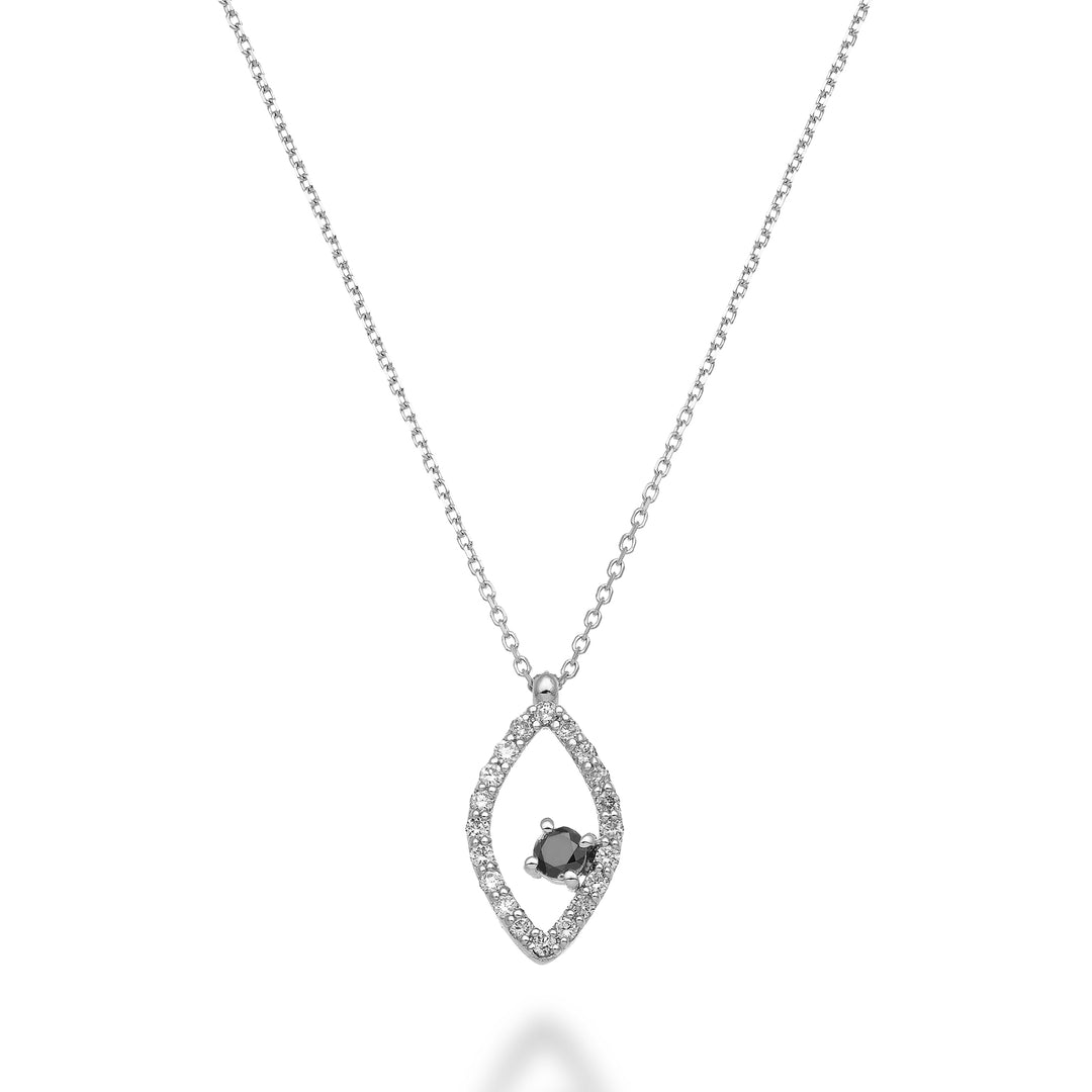 World Diamond Group cl 18k "oog" zwarte diamant 0,10 ct diam. ct. 0,15 GD5159O4BK025