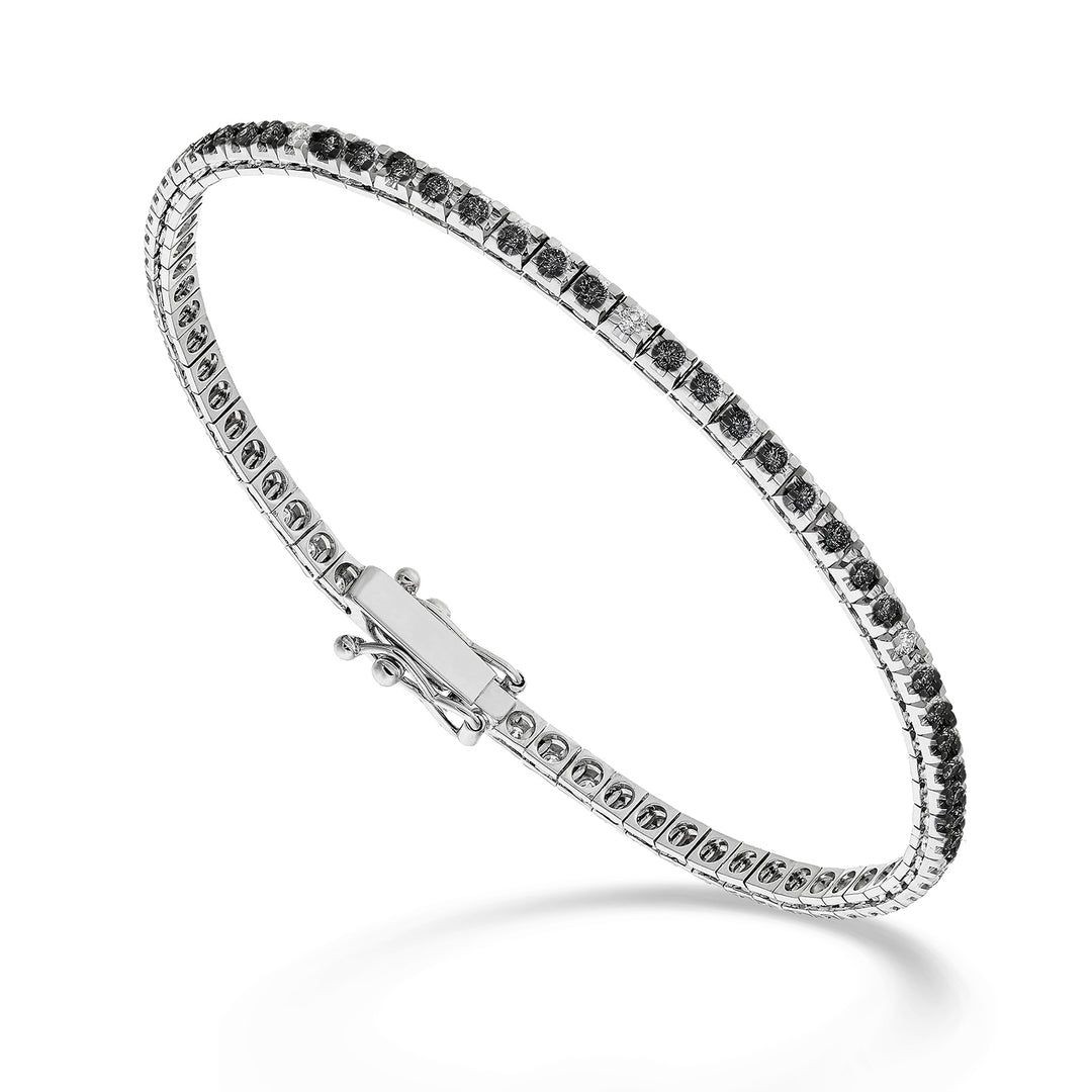 Mikiko br tennis 18k black spinel 2.70 ct diamonds 0.22 ct. 17.5 cm - 69 settings MBTQ250SBKDIO4