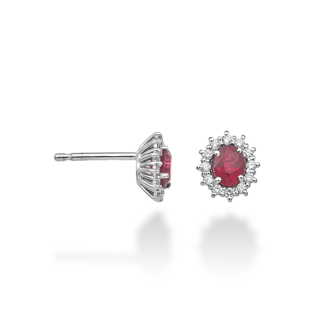 Mikiko oder 9k Rubin n. oval 5x4 ct.0,80 Durchm. 0,20 ct MO5104R4RBN