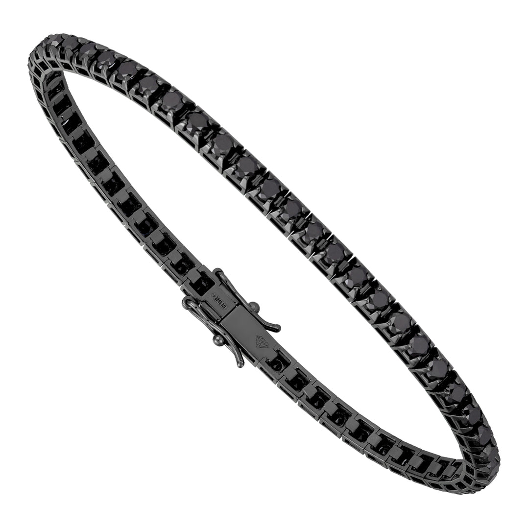 Golay black diamond square tennis bracelet 19 cm BTQ060BK3-190-24145110026