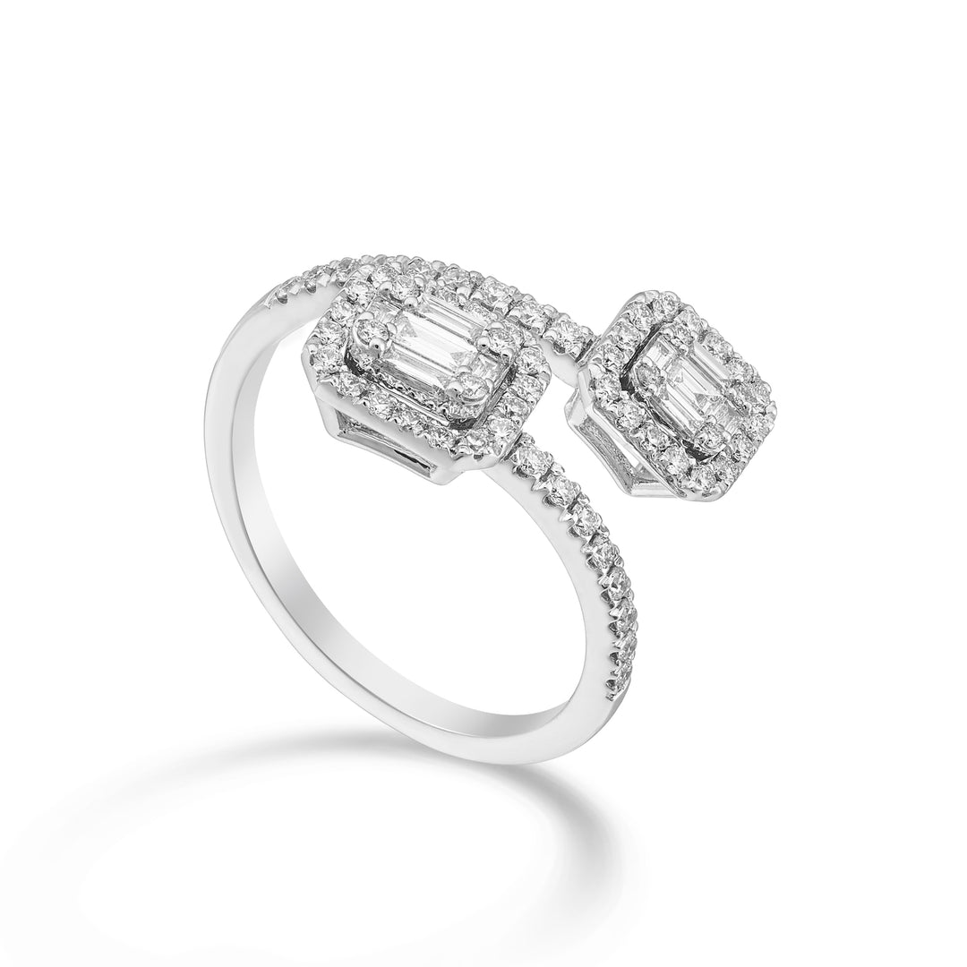 World Diamond Group an 18k contrary with diam. tepper and round ct. total 0.57 - white gold GA5200O4BR057