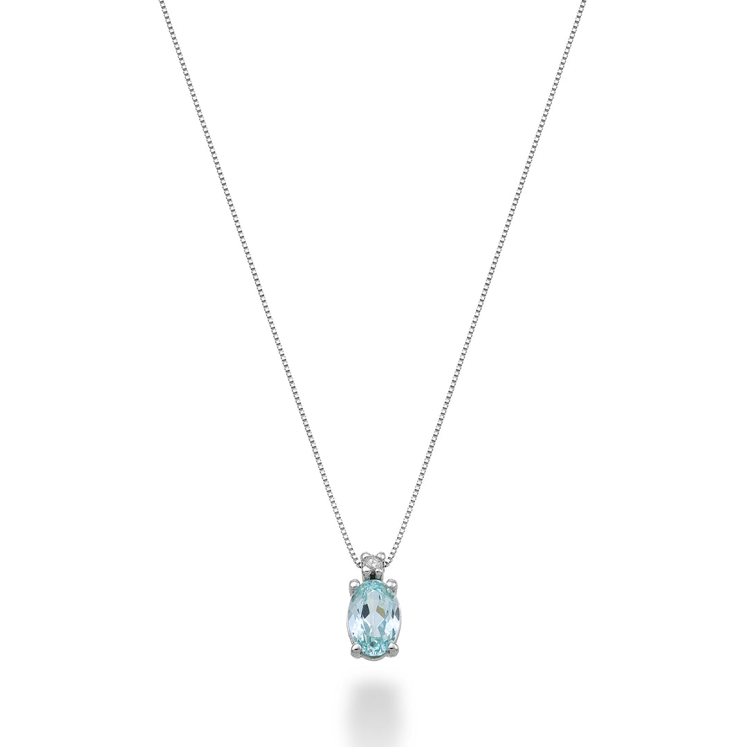 Nihama cl 18k ovaler Paraiba-Turmalin 6x4 ct.0,70 Durchm. ct.0,01 ND5034O4PAR