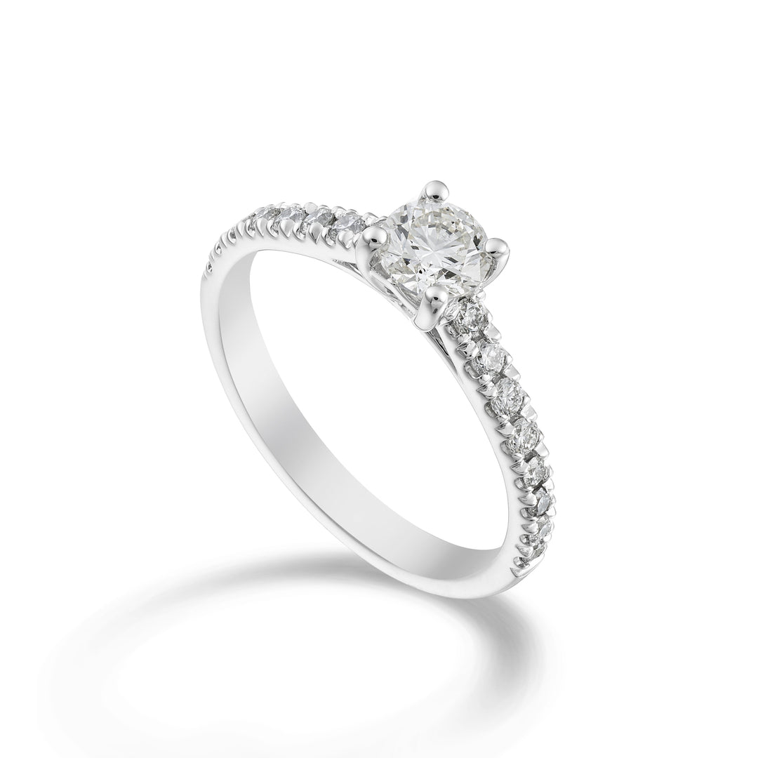 Golay solitaire ring with central recessed shank. 0.40ct ASLG400DI040-24143110157