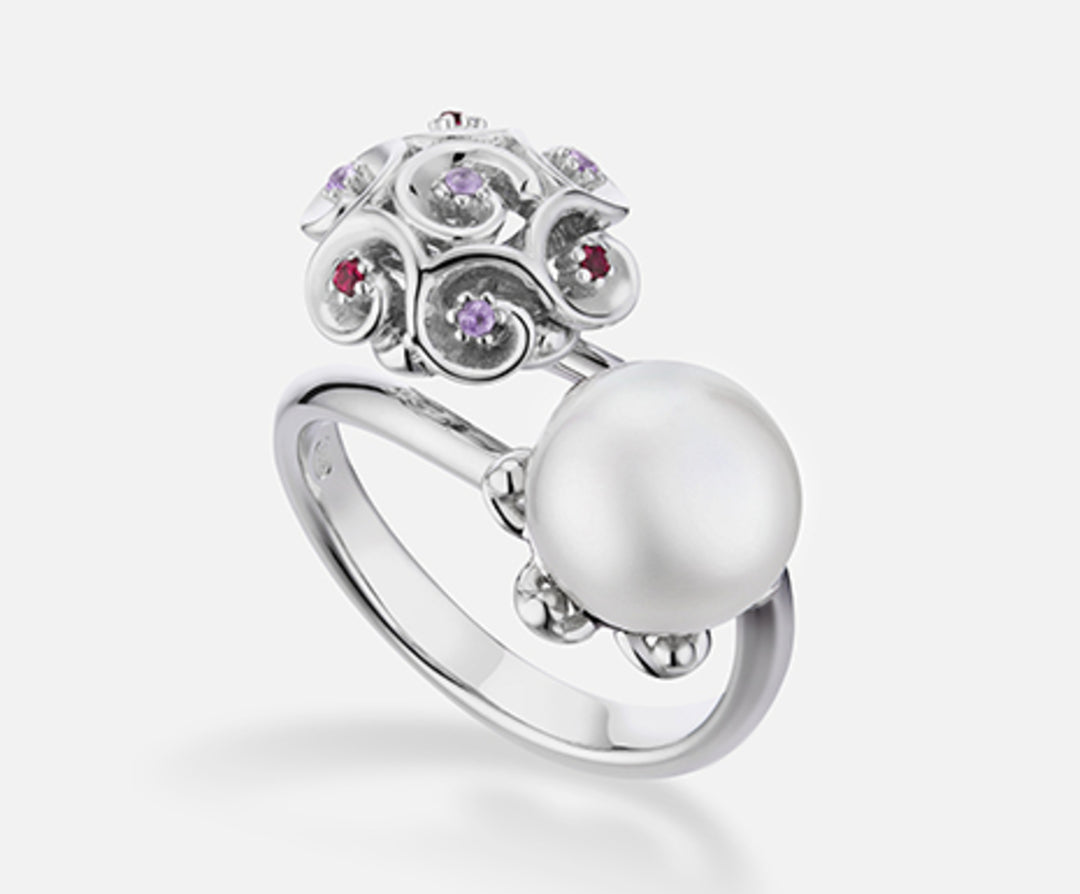 Nihama an ag925 fw bot 9.5/10 gem swarovski pink NA7178A4ROSA000