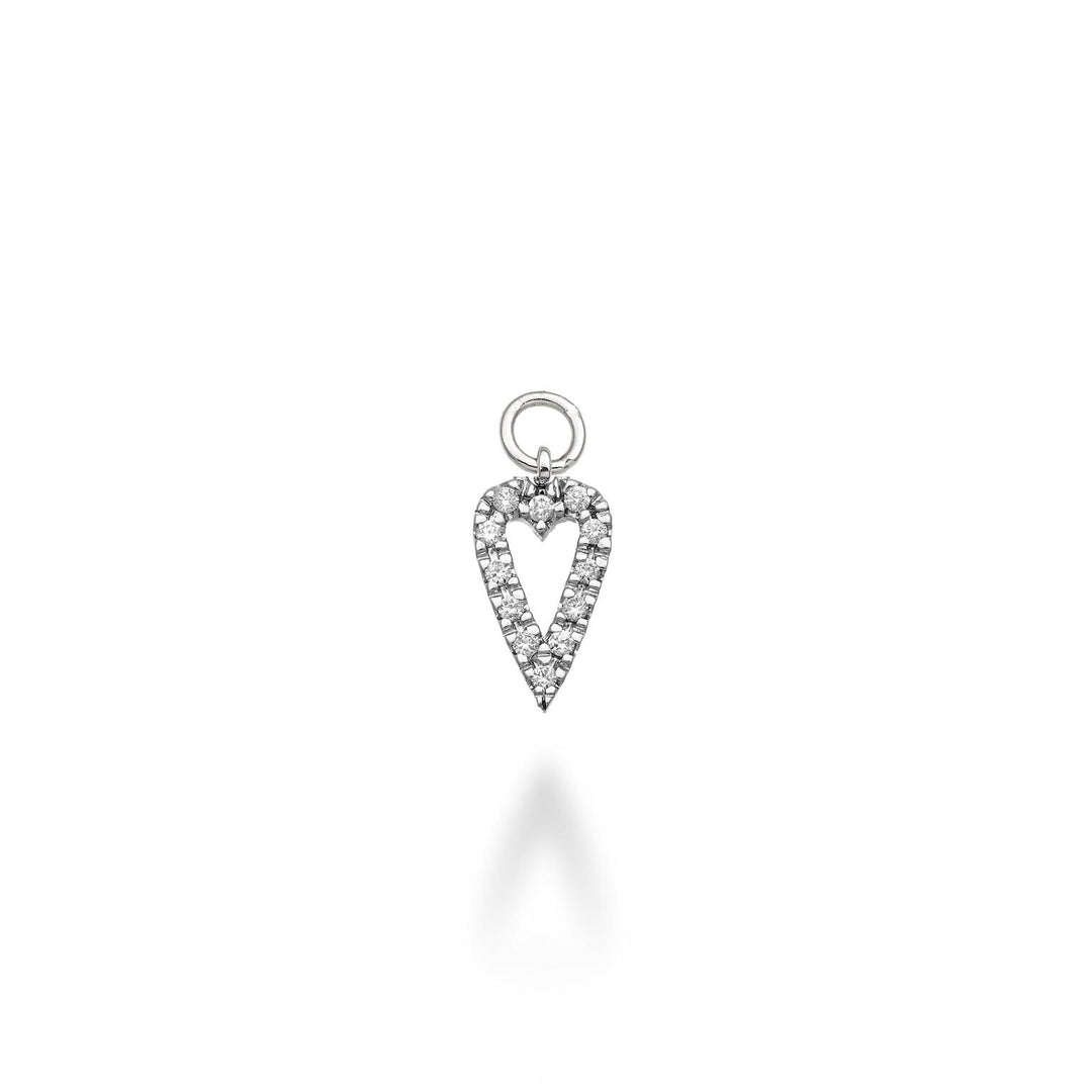 World Diamond Group kleine langwerpige hartbedel 18k 0,06 ct witgoud GCH214DIO4