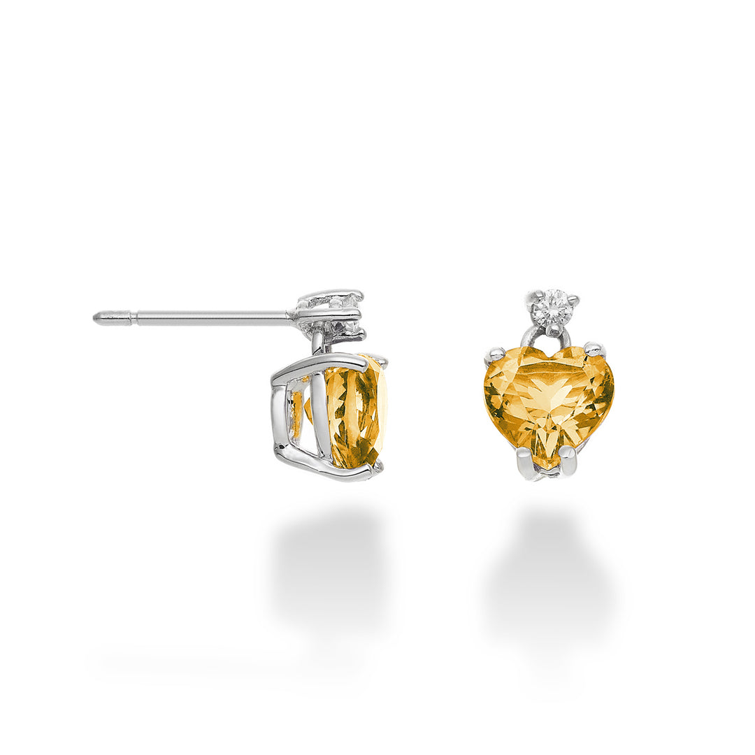 Nihama oder 18k Citrin Herz 6x6 ct.1,20 Durchm. ct.0,04 NOCL198DICITR66O4