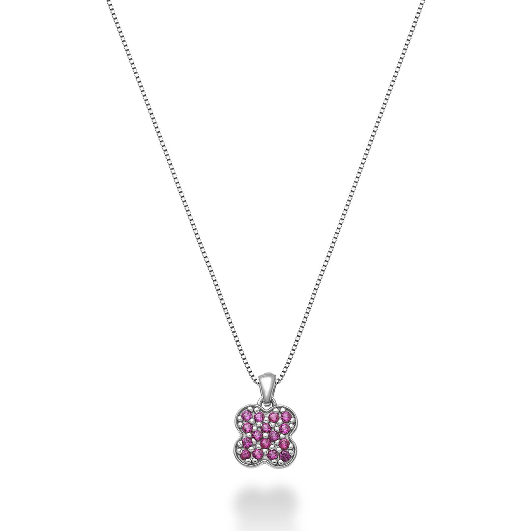 Mikiko cl 18k klavertje vier robijnen 0,10 ct MD5163O4RBR