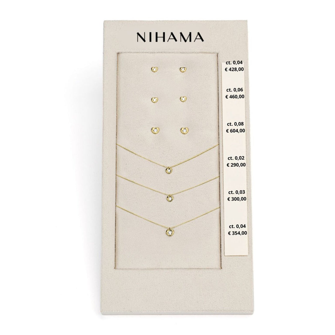 Nihama package cl d5124 + or o5106 heart 18kt yellow gold 0.02-0.03-0.06 / 0.04-0.06-0.08 N.LIGHTBOX.65-G