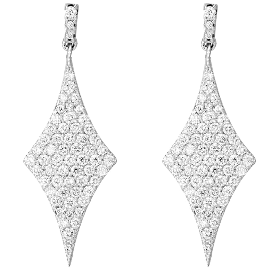 Golay-Rhombus-Ohrringe mit Lichtpavé OOCF016LDI-16348110001