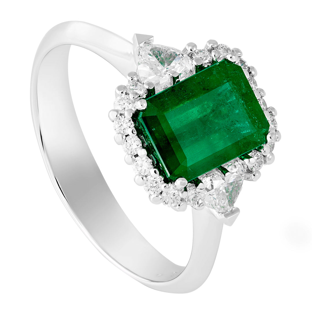 Golay emerald cut emerald ring and hearts APU155DISM-17201110005
