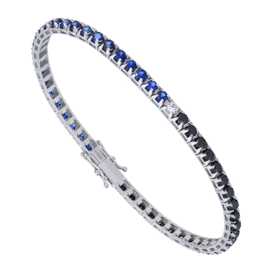 Golay black and sapphire tennis bracelet with white spot BTQ060DBKZB20-20069110021