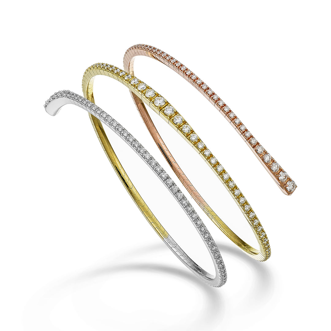 Golay br 18k Tennis Flex Durchm. ct. 3,10 Weiß-/Rosa-/Gelbgold 17 cm abgestuft GBFLEX007DIO7