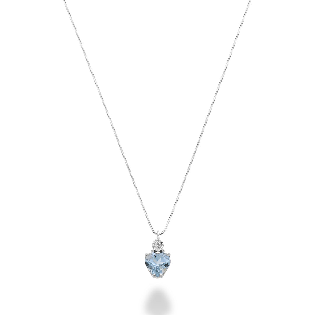 Nihama cl 18k aquamarijn hart 5x5 met diamant ND5195O4AM