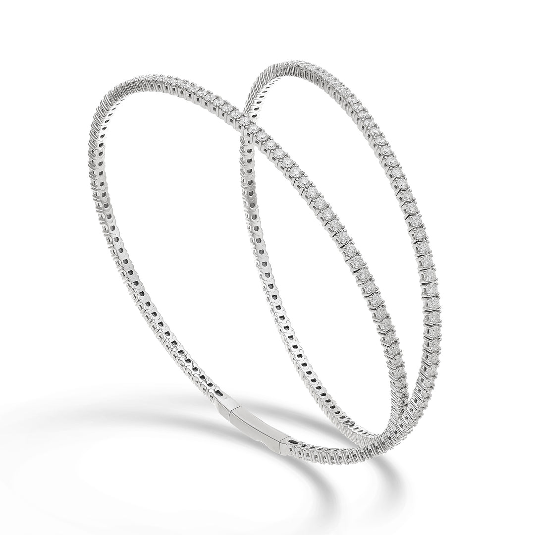 Golay br 18k tennis flex 2 turns diam. 3.20 ct white gold 17 cm GBFLEX003DIO4