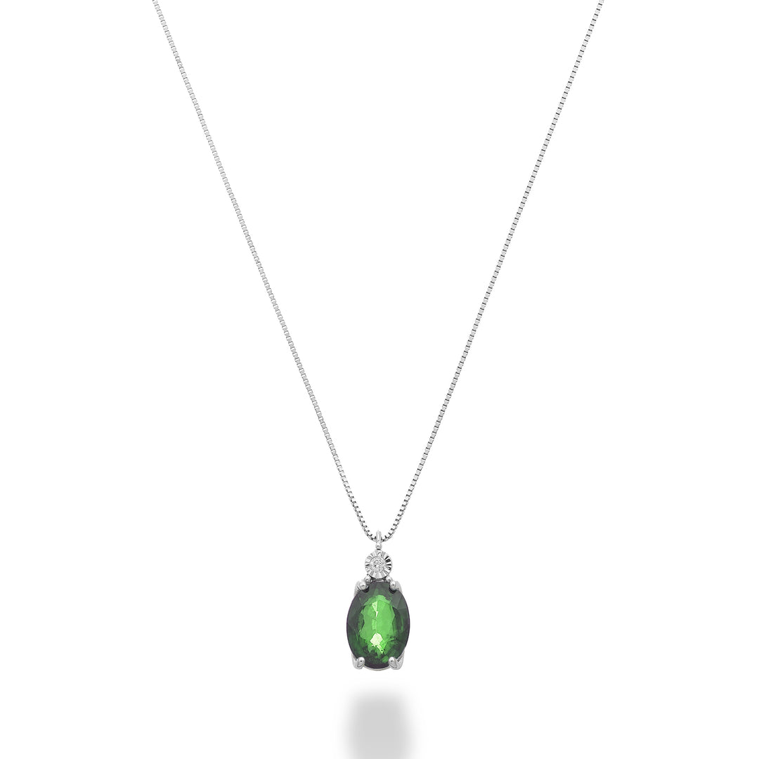 Nihama cl 18k ovaler Smaragd 7x5 mit Diamant ND5186O4BE