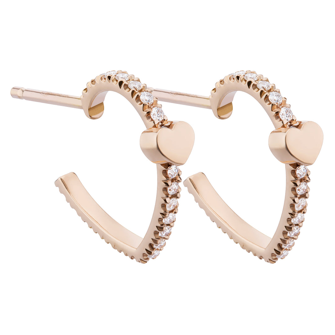 Golay hartoorbellen met diamanten en hartelement OFCU033DI2-19009110056