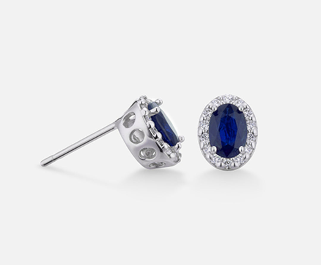 Nihama oder 18 Karat Saphir Nr. oval 6x4 ct.1,14 dia ct.0,18 NO5038O4ZFN114