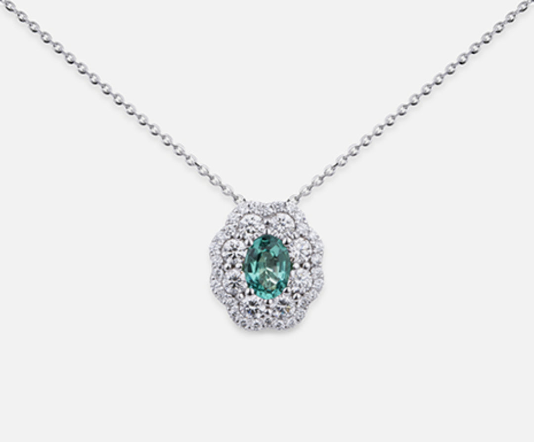 Nihama cl 18k smaragd n. ovaal 6x4 ct.0,38 dia ct.0,63 ND5057O4SMN038