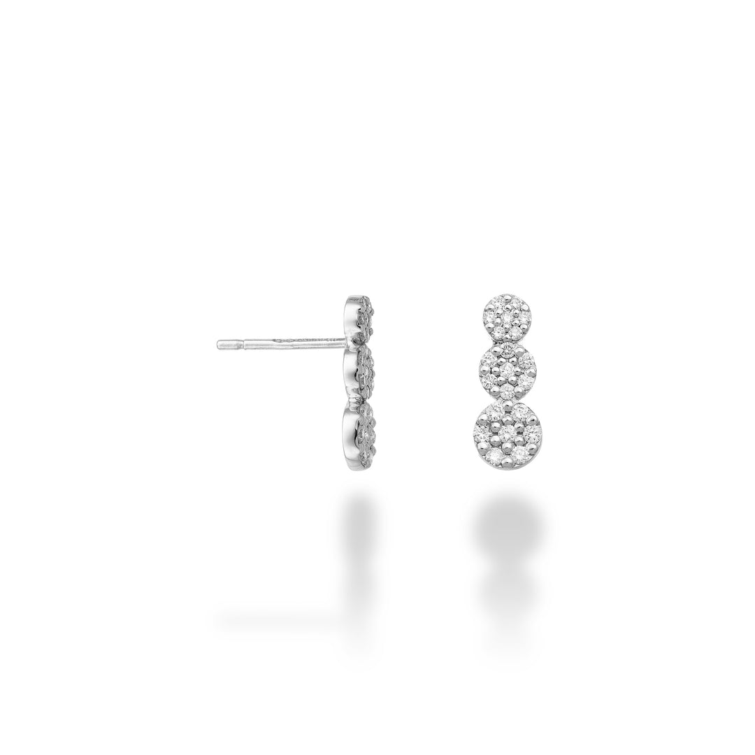 Mikiko oder 9-Karat-Trilogie mit sieben Steinpads, besetzt mit Diamanten MO5183R4BR032