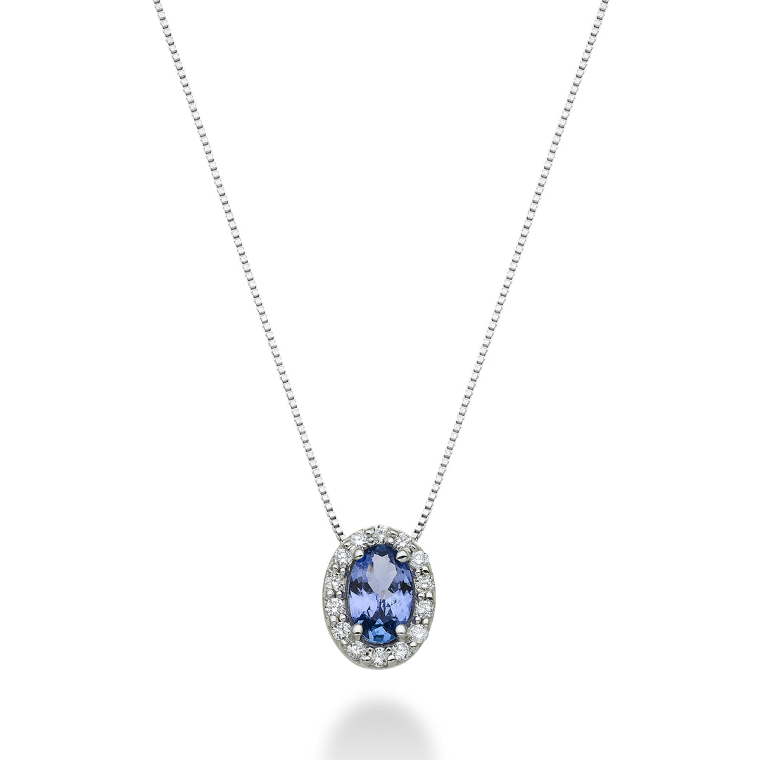Mikiko cl 18k Tansanit n. oval 6x4 ct.0,38 dia ct.0,09 MD5059O4TZN