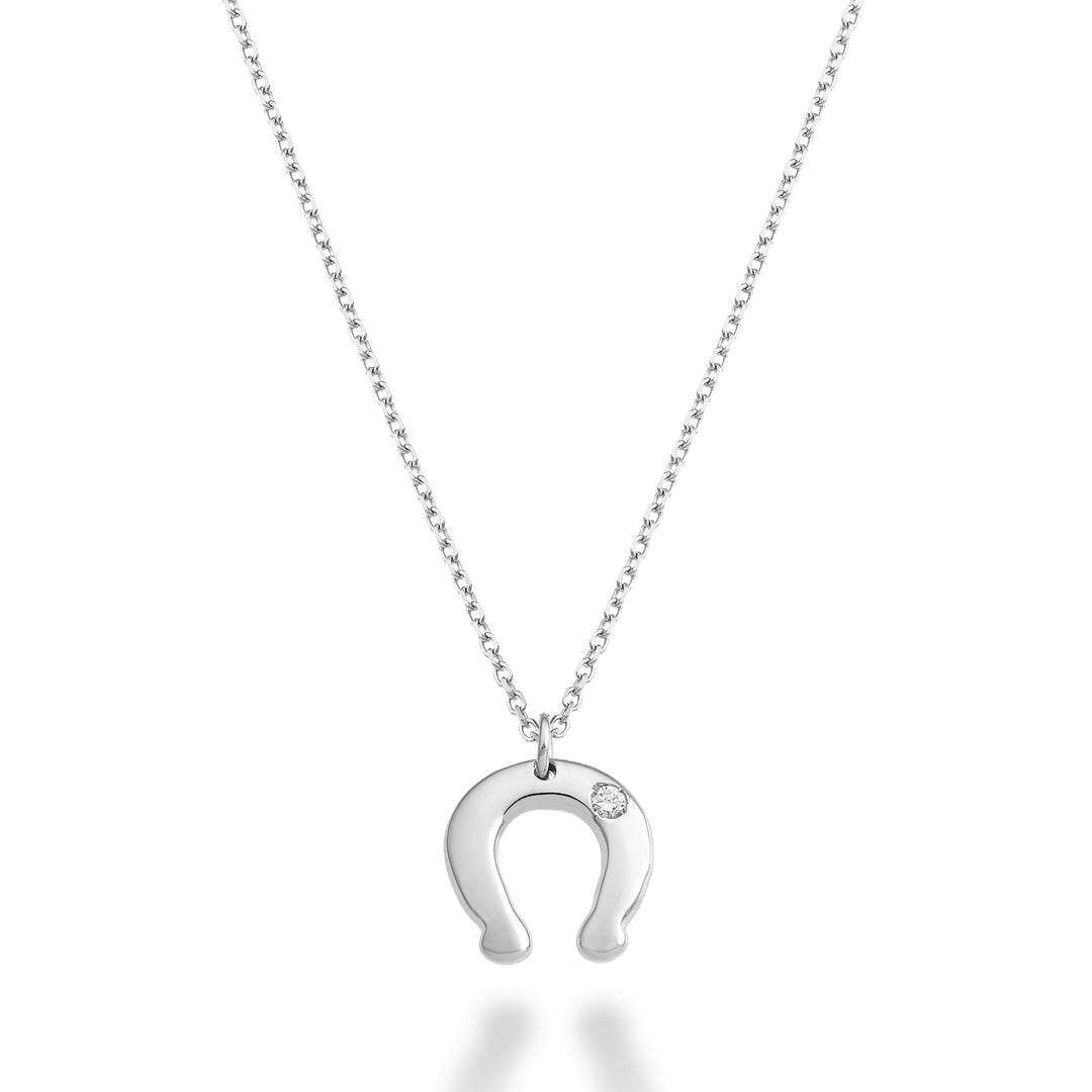 Nihama cl 18k hoefijzer 0,01 ct witgoud ND5134O4BR001