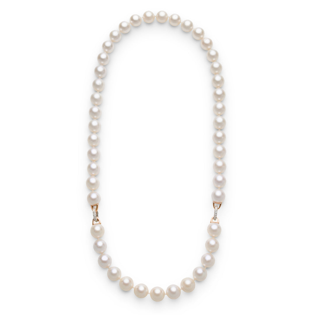 Golay string parels australië rond 14-15 mm collier + beugel FA2R1415BC-18085110041