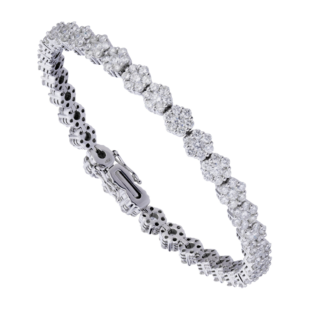 Golay little flower bracelet in white gold and white diamonds BRDMC079-21022110006