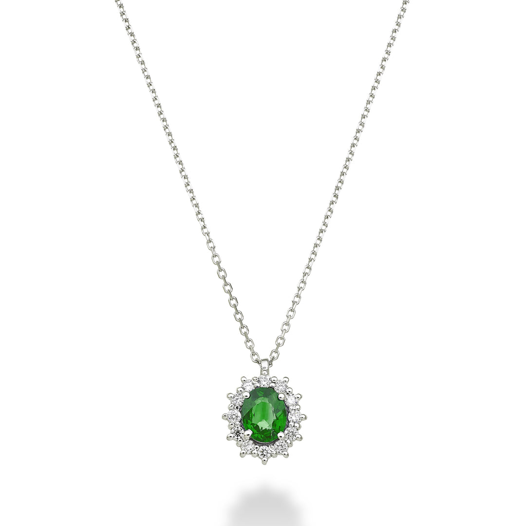 Mikiko cl 9k oval emerald 5x4 ct.0.30 diam. 0.10 ct MD5126R4BE