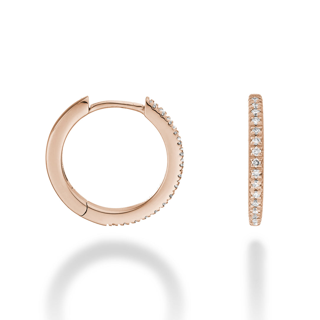 Nihama oder 18 Karat ct.0,16 Roségold, Größe 4, Durchm. Ost. 15mm NO5077O3BR016-4