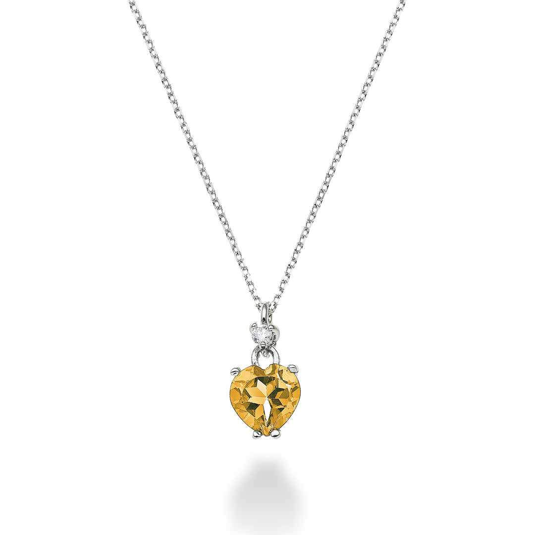 Mikiko cl 18k Citrin Herz 6x6 ct.0,60 Durchm. ct.0,02 MPCL198DICITR66O4
