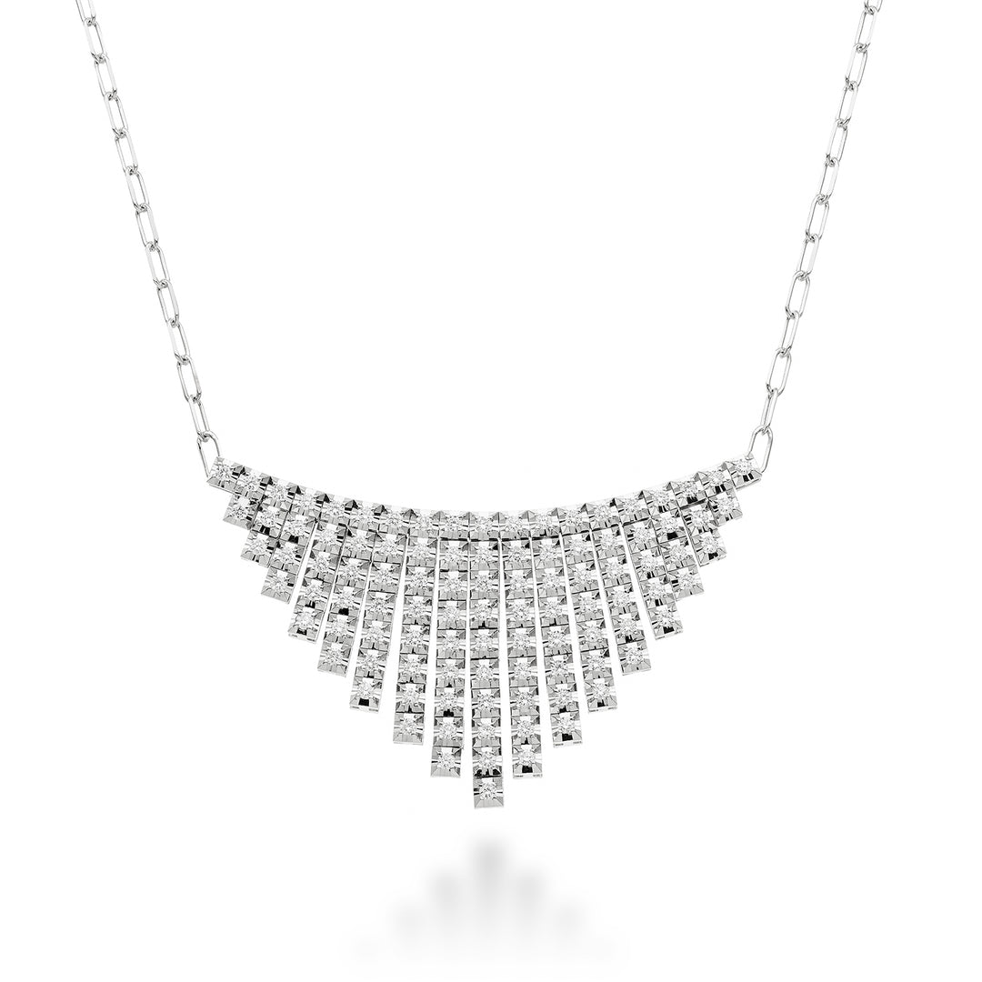 Golay multi-stone choker with "v" pattern cast. panel GMPF003DI-23151110047