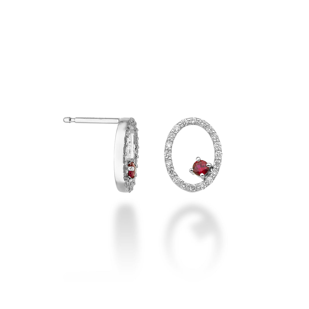 World Diamond Group oder 18k „ovaler“ Rubin n. ct. 0,22 Dia kt. 0,30 GO5137O4RBN052