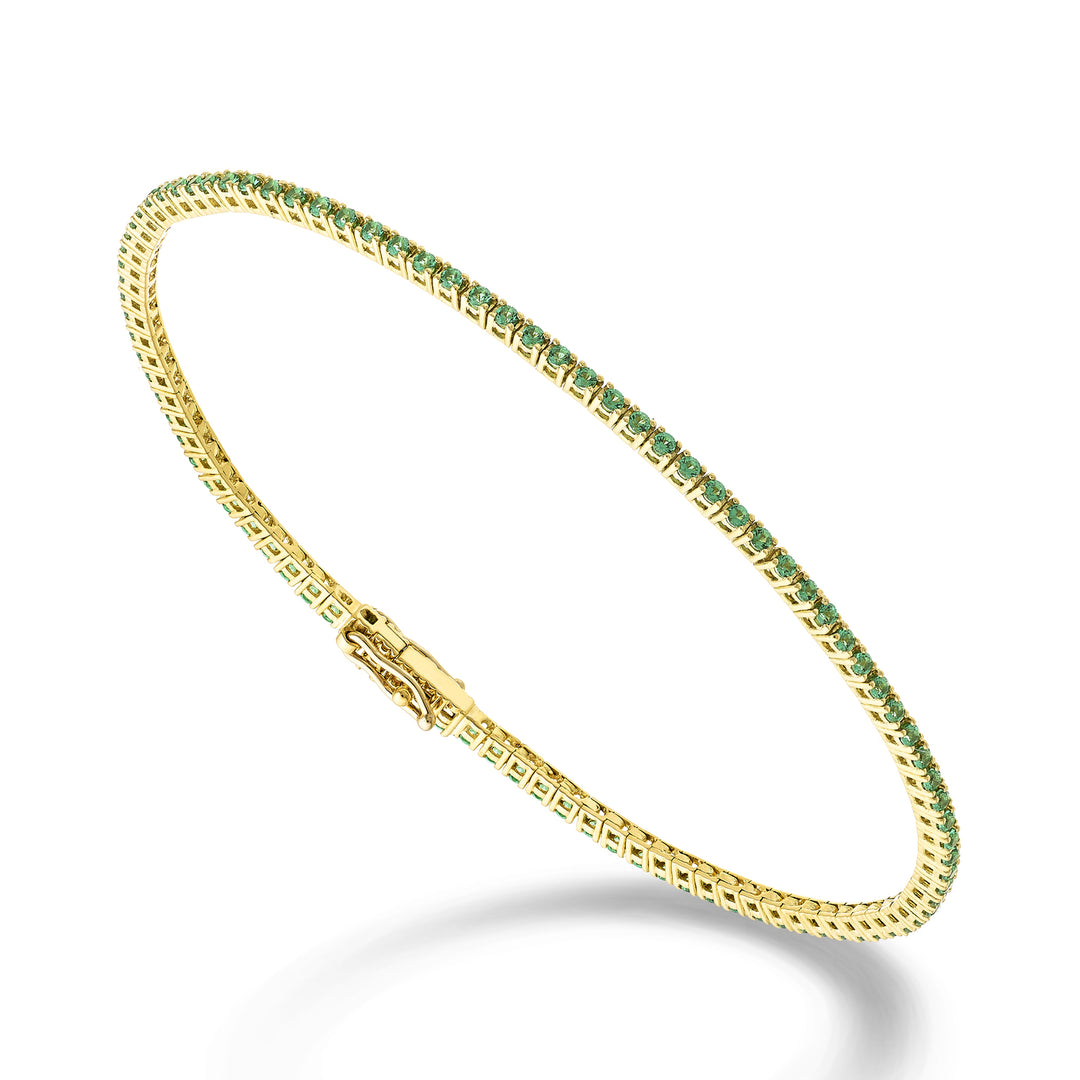 Mikiko br tennis 18k emeralds 0.95 ct, 17.2 cm yellow gold - 94 settings MBTF0011SMRO1
