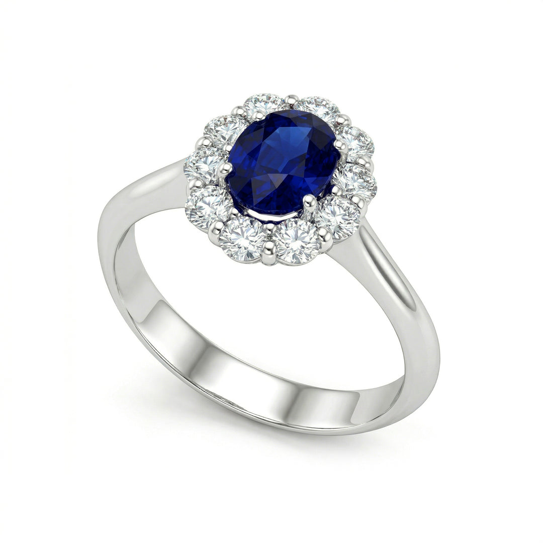Golay ovale saffierring 6x8 en diamanten ACL044DIZB-22167110061