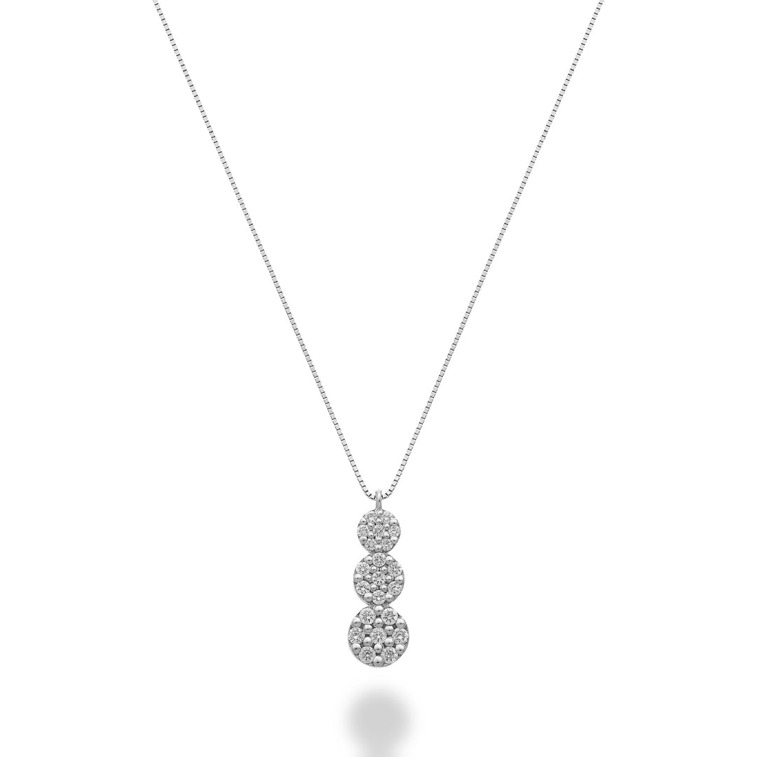 Nihama cl 9k trilogy with seven stone pads, set with diamonds ND5198R4BR016